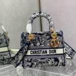 Dior The LADY D-LITE Bag Blue Toile de Jouy Reverse Embroidery - Bag