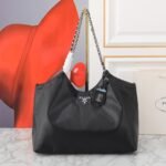 Prada New 21 Tote Shopping Bag - Silver Label Bag