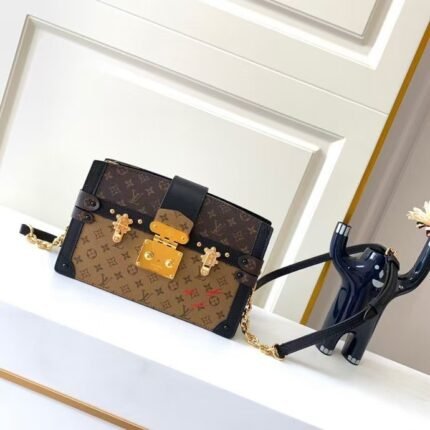 LOUIS VUITTON Pochette Trunk Cloth Clutch Bag Brown - Bag