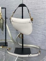 Dior Saddle Latte Grained Calfskin Bags With Slim Strap - Bag - Image 5