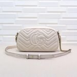 GUCCI Calfskin Matelasse GG Marmont Chain Shoulder Bag - Image 3