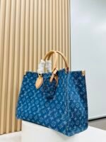 LOUIS VUITTON LV Monogram Jacquard Denim Onthego MM Blue - Bag - Image 5