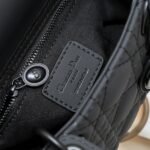Dior Mini Lady Dior Bag Black Ultramatte Calfskin - Bag - Image 7