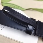 GUCCI Black Leather GG Belt - black logo - Accessories - Image 5