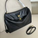 BALENCIAGA Rodeo leather shoulder bag in Black and aged-golden hardware Multiple Size - Bag - Image 2