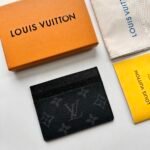 Louis Vuitton Double Card Holder Black Monogram Wallet ﻿ - Image 3