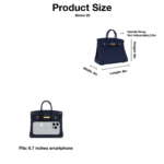 Hermes Birkin Togo Retourne Bag Golden-Midnight Blue Bag - Image 3