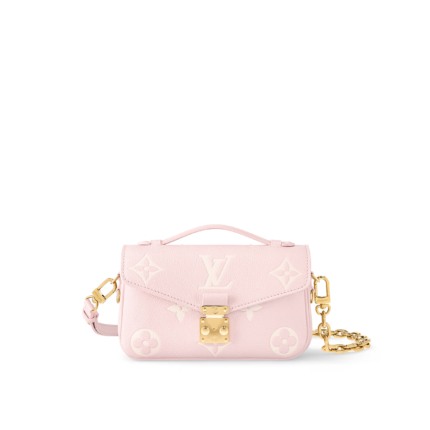 Louis Vuitton Pochette Métis East West Embossed Grain Cowhide - Pink