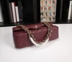 Chanel Classic Flag Handbag Lambskin & Gold-Tone Metal Burgundy Gold Hardware - Bag - Image 4