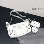 Balenciaga Le Cagole XS Leather Duffle White Bag - Image 3