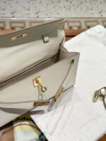 Hermes Kelly Mini 1st Kelly Pochette Generation Epsom Palm Leather-White - Image 7