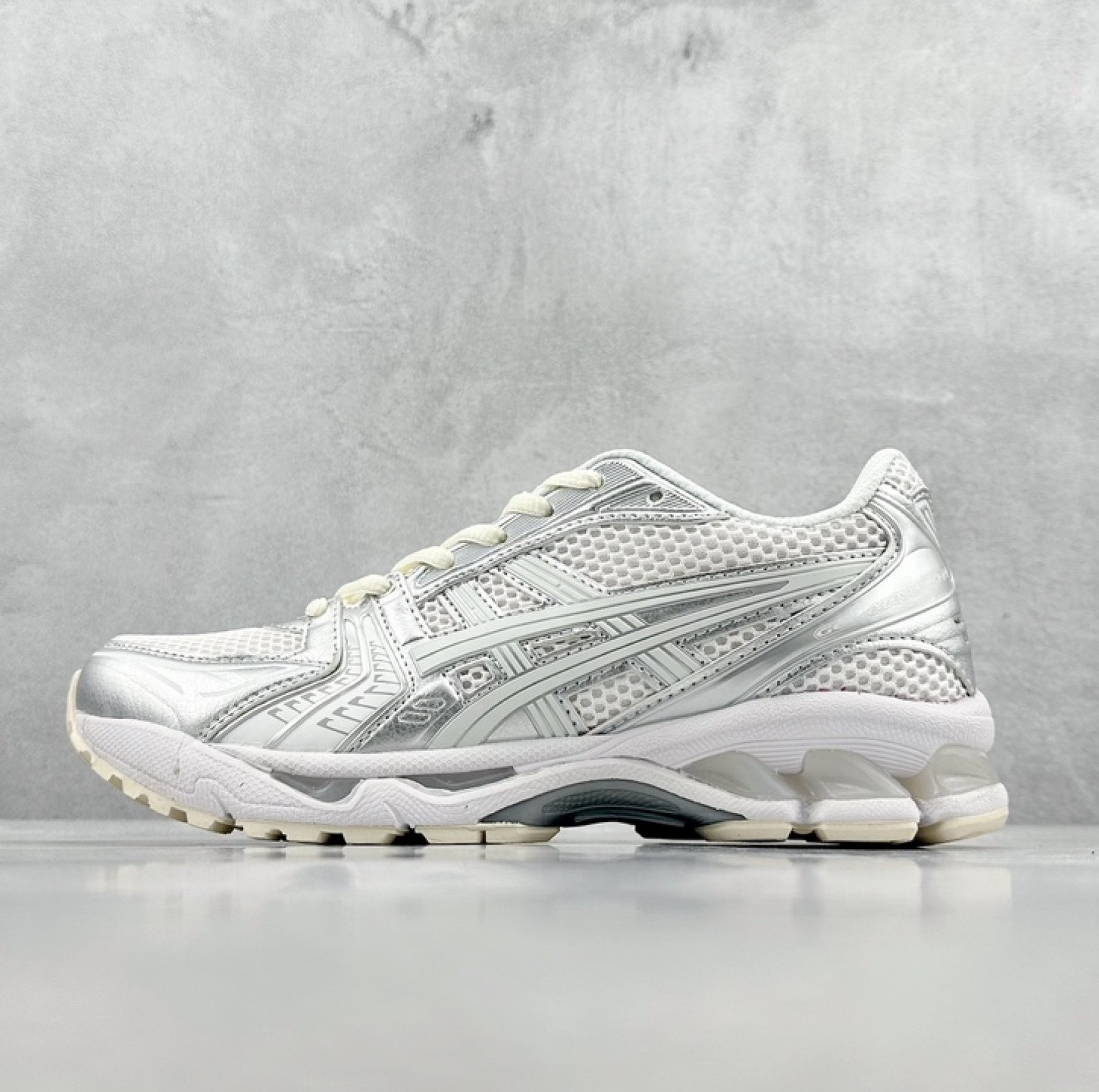4d11a2fc1d3852a5a124fa387a9c5d3e Asics Collection Lightweight Cushioned Casual Athletic Running Shoes - Silver White - Image 1