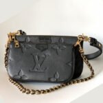 Louis Vuitton Multi Pochette Accessoires Crossbody Black Bag