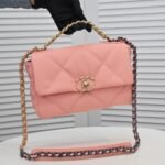 Chanel Calfskin Quilted Chanel 19 Flap Grey -Golden - Bag - Image 5