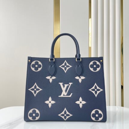 LOUIS VUITTON LV Monogram Canvas Onthego MM Blue - Bag