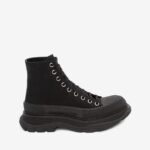 ALEXANDER MCQUEEN Tread Slick cotton-canvas boots Black - Shoes