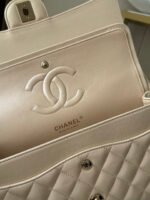 Chanel Classic Flag Bag Grained Shiny Calfskin & Gold-Tone Metal  Dark Beige - Bag - Image 10