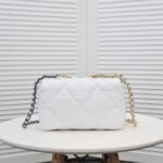 Chanel Calfskin Quilted Chanel 19 Flap Light White -Golden - Bag - Image 2