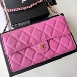 Chanel 23 Wallet on Chain- Pink Bag - Image 11