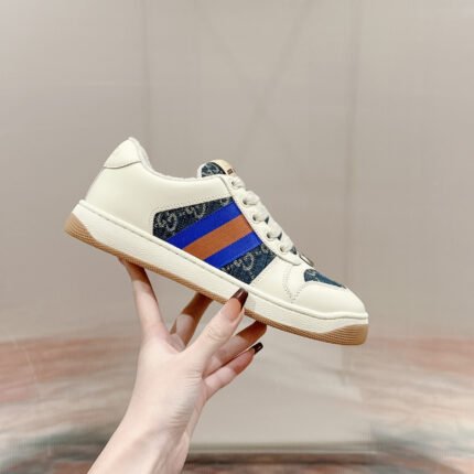 Gucci Screener trainer with Web Blue Sneaker - Shoes