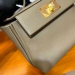 Hermes 2424 Togo Swift Gold Hardware Elephant Grey - Bag - Image 5