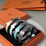 Hermes Clic H Enamel Palladium Plated Narrow Bracelet - Accessories - Image 7