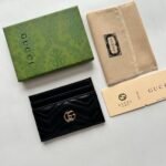 Gucci GG Marmont card case black leather-wallet - Image 6