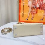 Hermes Kelly Haze White Silver Hardware - Bag - Image 11