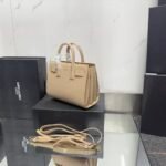 Saint Laurent Beige Croc Embossed Leather Nano Classic Sac De Jour Tote - Bag - Image 4