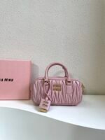 Miu Miu Arcadie matelassé nappa leather bag Pink S-wide Size - Bag - Image 7