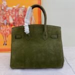 Hermes Birkin Bag Doblis Bag Golden Hardware-Dark Or Deep Green Bag - Image 6