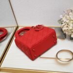 Dior Small Lady Dior Bag Red Ultramatte Calfskin - Bag - Image 5