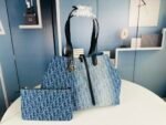 Dior Toujours Bag - Blue Denim Dior Oblique Jacquard - Image 7