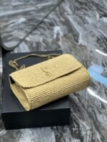 [TOP] SAINT LAUREN KATE MEDIUM SUPPLE CHAIN BAG IN RAFFIA - Bag - Image 4
