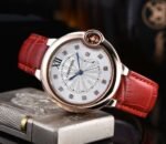 Cartier Ballon Bleu de Cartier Red Strap Watch