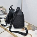 Dior Rider 2.0 Sling Bag Beige and Black Dior Oblique Jacquard - Image 5
