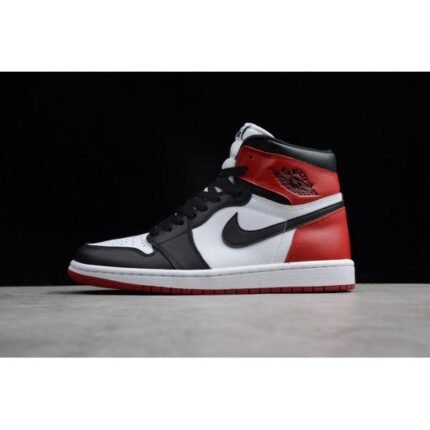 AIR JORDAN 1 High OG Black Toe white/ black-varsity red 555088-125 - Shoes