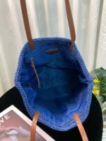 miumiu Faux Raffia Woven Tote Bag - Image 6