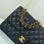 [TOP]Chanel Classic Flag Bag Classic Double Flap Black Caviar Gold Hardware - Bag - Image 6