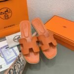 Hermes Oran Sandal Leather Sandals Slippers - Shoes - Image 5