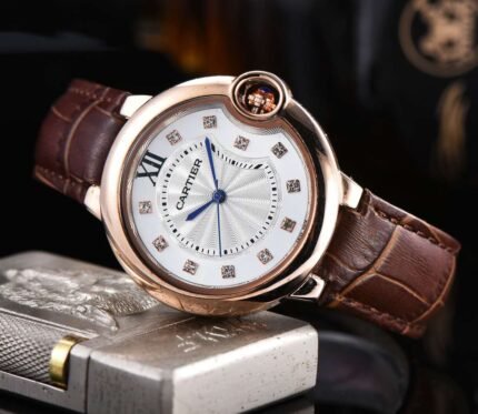 Cartier Ballon Bleu de Cartier Brown Strap Watch