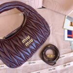 Miu Miu Wander matelassé nappa leather hobo bag - Burgundy - Image 5