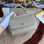 [TOP] Dolce & Gabbana Sicily Handbag - Elephant Gray Bag - Image 4