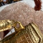 [TOP] Dolce & Gabbana Chain Tote Crossbody Bag - Gold Crocodile Print Gag - Image 8