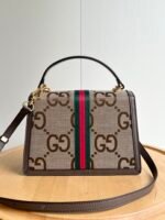 Gucci Jumbo GG Canvas Small Ophidia Top Handle - Bag - Image 4