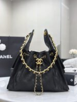 [TOP]CHANEL 25 Small Handbag Grained Calfskin & Gold-Tone Metal Black -Bag - Image 4