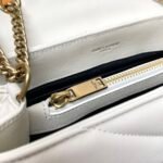 [TOP] SAINT LAURENT Loulou Small Quilted Leather White Shoulder Bag - Image 8