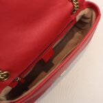 Gucci GG Marmont Small Shoulder Bag in red leather - Bag - Image 9