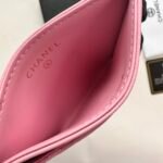 Chanel CLASSIC CARD HOLDER Grained Calfskin Pink Wallet - Image 7