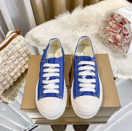 Burberry New Listing Temperament White Shoes - Blue Shoes